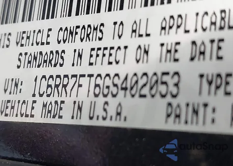 2016 Ram 1500 Express from USA, damaged, VIN 1C6RR7FT6GS402053